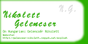 nikolett gelencser business card
